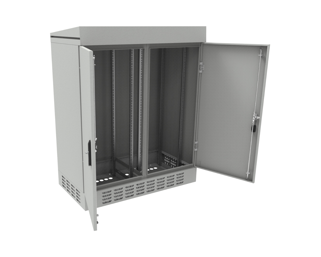 Outdoor cabinets - free-standing: SZW-1160/1450/630-P-19"-50U-S-R7035
